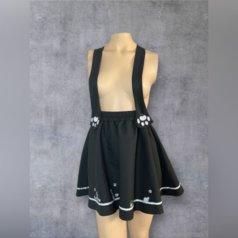 Futurino Black Cat Suspender Skirt – Size M